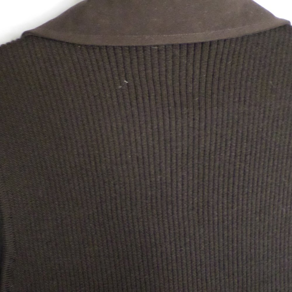 Notations Clothing Co Short Sleeve Zip up Brown Soft Collared Jacket - Picture 7 of 8